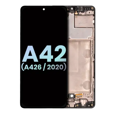 Дисплейний модуль (OLED) з рамкою для Samsung Galaxy A42 5G (A426 / 2020) (Service Pack) (Prism Dot Black)