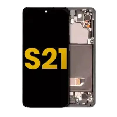 Дисплейний модуль (OLED) з рамкою для Samsung Galaxy S21 5G (Refurbished) (Phantom Gray)