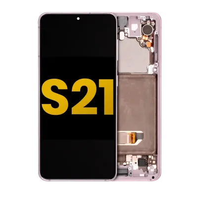 Дисплейний модуль (OLED) з рамкою для Samsung Galaxy S21 5G (Refurbished) (Phantom Violet)