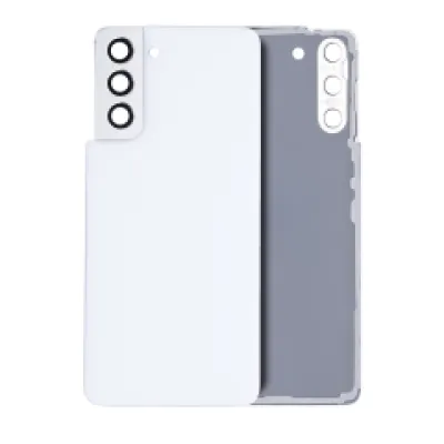 Задня кришка зі склом камери для Samsung Galaxy S21 5G (No Logo) (Aftermarket Plus) (Phantom White)