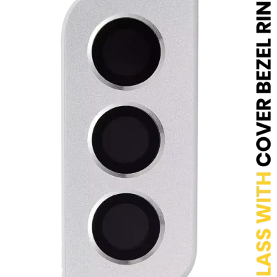 Скло основної камери з рамкою для Samsung Galaxy S21 5G (Phantom White)
