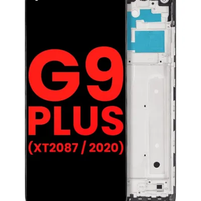 Дисплейний модуль (LCD) з рамкою для Motorola Moto G9 Plus (XT2087 / 2020) (Aftermarket Plus) (всі кольори)