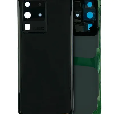Задня кришка зі скло камери для Samsung Galaxy S20 Ultra (Service Pack) (Cosmic Black)