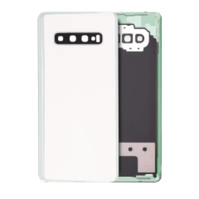 Задня кришка зі скло камери для Samsung Galaxy S10 Plus (Service Pack) (Ceramic White)