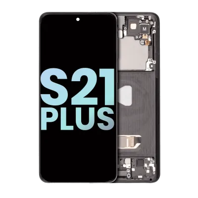 Дисплейний модуль (OLED) з рамкою для Samsung Galaxy S21 Plus 5G (Service Pack) (Phantom Black)