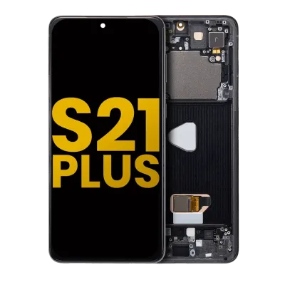 Дисплейний модуль (OLED) з рамкою для Samsung Galaxy S21 Plus 5G (Refurbished) (Phantom Black)