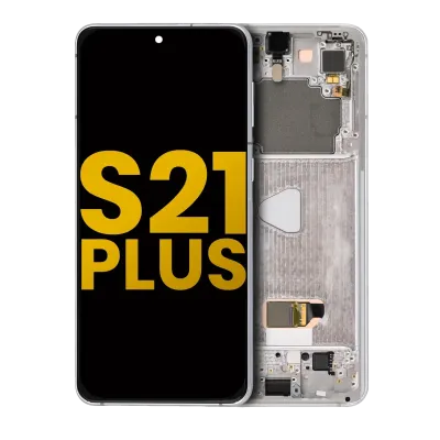 Дисплейний модуль (OLED) з рамкою для Samsung Galaxy S21 Plus 5G (Refurbished) (Phantom Silver)
