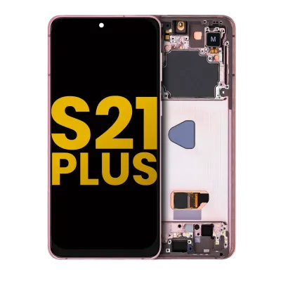 OLED Assembly With Frame For Samsung Galaxy S21 Plus 5G (Refurbished) (Phantom Violet / Pink / Gold)