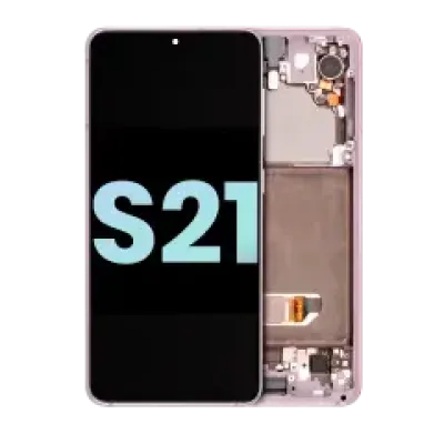 Дисплейний модуль (OLED) з рамкою для Samsung Galaxy S21 5G (Service Pack) (Phantom Pink)