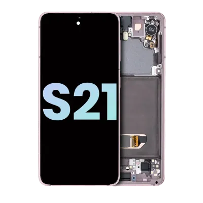 Дисплейний модуль (OLED) з рамкою для Samsung Galaxy S21 5G (Service Pack) (Phantom Violet)