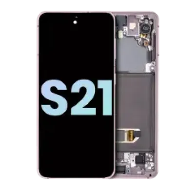 Дисплейний модуль (OLED) з рамкою для Samsung Galaxy S21 5G (Service Pack) (Phantom Violet)