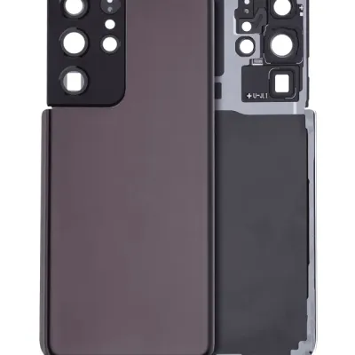 Задня кришка зі склом камери для Samsung Galaxy S21 Ultra (без логотипу) (Aftermarket Plus) (Phantom Brown)