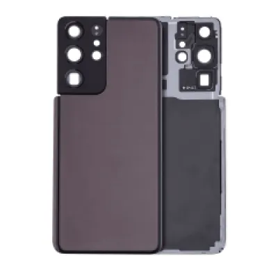 Задня кришка зі склом камери для Samsung Galaxy S21 Ultra (без логотипу) (Aftermarket Plus) (Phantom Brown)