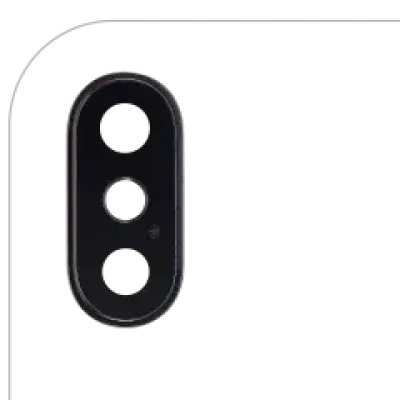 Скло камери з кріпленням та рамкою для iPhone XS / XS Max (справжній сапфір) (Premium) (Space Gray) (10 шт)