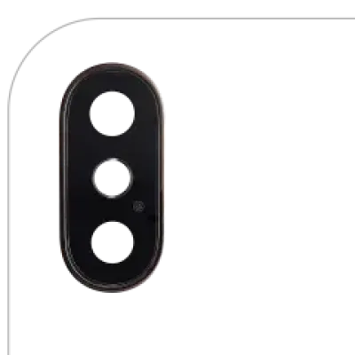 Скло камери з кріпленням та рамкою для iPhone XS / XS Max (справжній сапфір) (Premium) (Gold) (10 шт)
