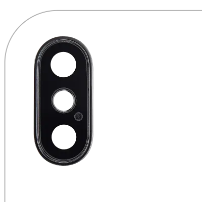 Back Camera Lens With Bracket & Bezel For iPhone XS / XS Max (Aftermarket Plus) (Space Gray) (10 Pack)