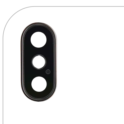 Back Camera Lens With Bracket & Bezel For iPhone XS / XS Max (Aftermarket Plus) (Gold) (10 Pack)