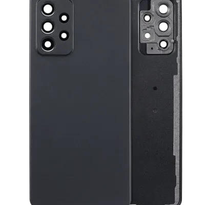 Задня кришка зі склом камери для Samsung Galaxy A52 4G (A525 / 2021) (Aftermarket Plus) (чорний)