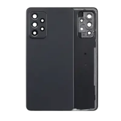 Задня кришка зі склом камери для Samsung Galaxy A52 4G (A525 / 2021) (Aftermarket Plus) (чорний)