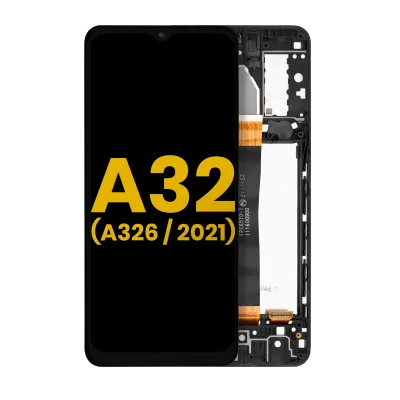 Дисплейний модуль (LCD) з рамкою для Samsung Galaxy A32 5G (A326 / 2021) (усі моделі) (Refurbished) (Awesome Black)