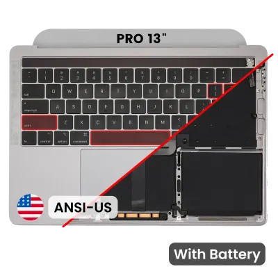 Топкейс з акумулятором і клавіатурою (ANSI US) для MacBook Pro 13" A2159 (2019) (Used OEM Pull: Grade A) (Space Gray)