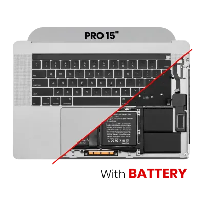 Top Case with Battery and Keyboard (ANSI US) For MacBook Pro 15" A1990 (2018-2019) (Used OEM Pull: Grade A) (Space Gray)
