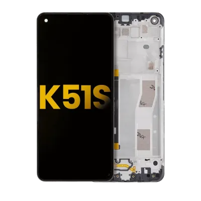 Дисплейний модуль (LCD) з рамкою для LG K51S (Refurbished) (Усі кольори)