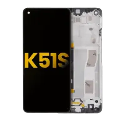 Дисплейний модуль (LCD) з рамкою для LG K51S (Refurbished) (Усі кольори)