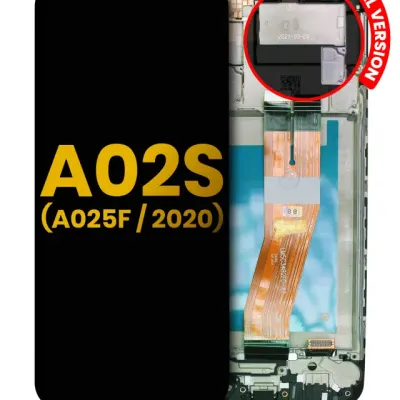 Дисплейний модуль (LCD) з рамкою для Samsung Galaxy A02S (A025F / 2020) (International Version) (Refurbished) (всі кольори)