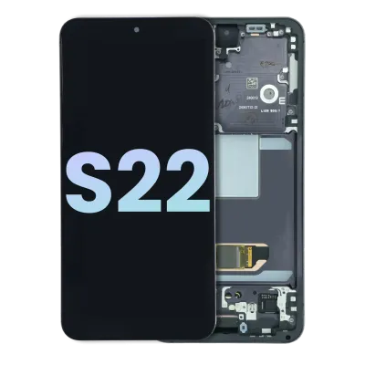Дисплейний модуль (OLED) з рамкою для Samsung Galaxy S22 5G (Service Pack) (Phantom Black)