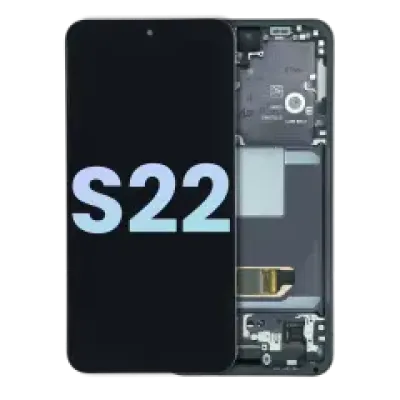 Дисплейний модуль (OLED) з рамкою для Samsung Galaxy S22 5G (Service Pack) (Phantom Black)