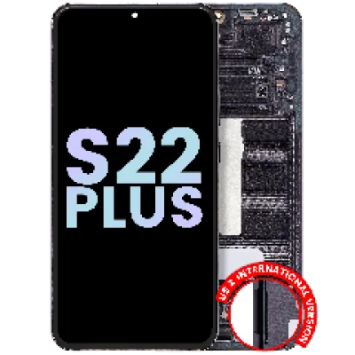 Дисплейний модуль (OLED) з рамкою для Samsung Galaxy S22 Plus 5G (Service Pack) (Phantom Black)