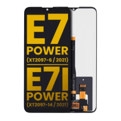 Дисплейний модуль (LCD) без рамки для Motorola Moto E7 Power (XT2097-6 / 2021) (Refurbished) (чорний)