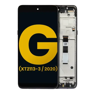 Дисплейний модуль (LCD) з рамкою для Motorola Moto G 5G (XT2113-3 / 2020) (Refurbished) (Volcanic Gray)
