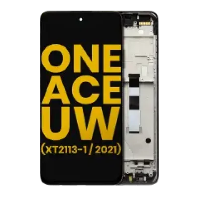 Дисплейний модуль (LCD) з рамкою для Motorola Moto One 5G Ace UW (XT2113-1 / 2021) (Refurbished) (Volcanic Gray)