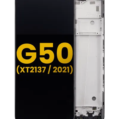 LCD Assembly With Frame For Motorola Moto G50 (XT2137 / 2021) (Refurbished) (All Colors)