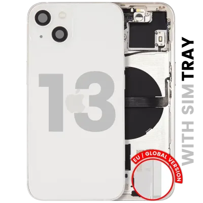 Задня кришка з дрібними деталями для iPhone 13 (EU / Global Version) (Used OEM Pull: Grade A) (Starlight)