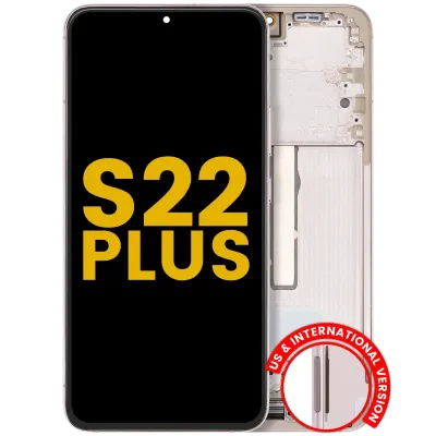 OLED Assembly With Frame For Samsung Galaxy S22 Plus 5G (US & International Version) (Refurbished) (Pink Gold / Violet)