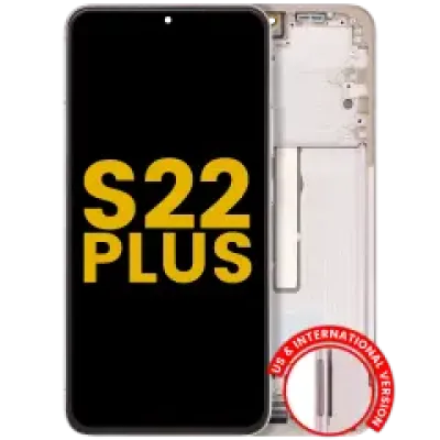 Дисплейний модуль (OLED) з рамкою для Samsung Galaxy S22 Plus 5G (US & International Version) (Refurbished) (Pink Gold / Violet)