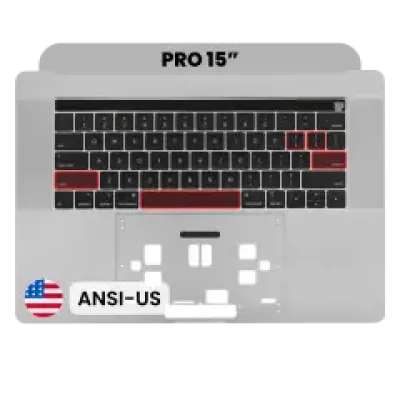 Топкейс з клавіатурою (ANSI US) для MacBook Pro 15" A1990 (2018-2019) (Used OEM Pull: Grade B/C) (Space Gray)