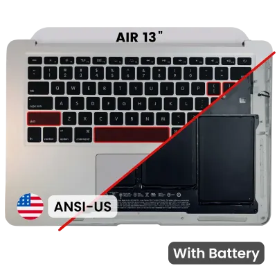 Top Case with Battery and Keyboard (ANSI US) For MacBook Air 13" A1466 (2012) (Used OEM Pull: Grade B/C)