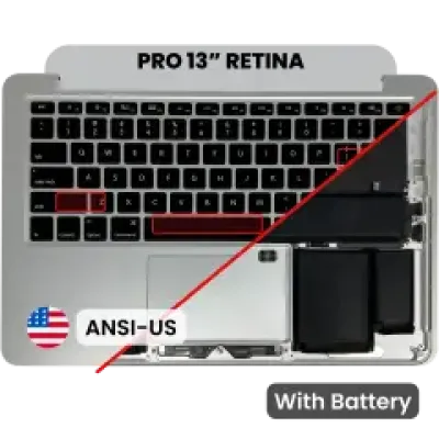 Топкейс з акумулятором і клавіатурою (ANSI US) для MacBook Pro 13" A1425 (2012-2013) (Used OEM Pull: Grade B/C)