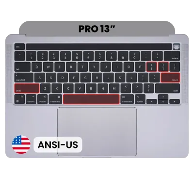 Топкейс з клавіатурою (ANSI US) і трекпадом для MacBook Pro 13" A2338 (2020) (Used OEM Pull: Grade B/C) (Space Gray)