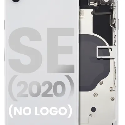 Задня кришка з встановленими дрібними компонентами для iPhone SE (2020) (No Logo) (Aftermarket Plus) (білий)