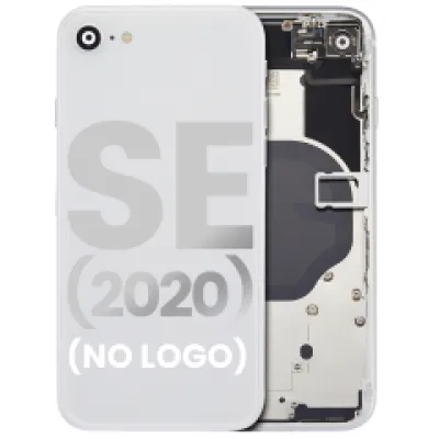 Задня кришка з встановленими дрібними компонентами для iPhone SE (2020) (No Logo) (Aftermarket Plus) (білий)