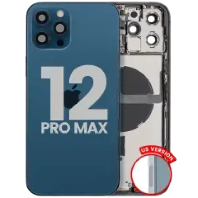 Заднє скло з дрібними деталями для iPhone 12 Pro Max (US Version) (Used OEM Pull: Grade B) (Pacific Blue)