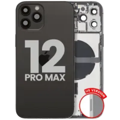 Заднє скло з дрібними деталями для iPhone 12 Pro Max (US Version) (Used OEM Pull: Grade C) (Graphite)