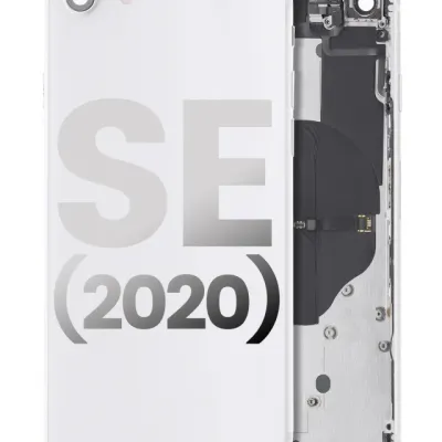 Задня кришка з дрібними деталями для iPhone SE (2020) (Used OEM Pull: Grade A) (White)