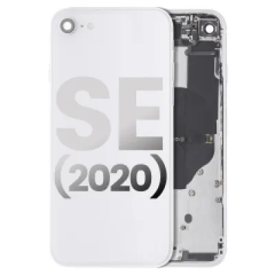 Задня кришка з дрібними деталями для iPhone SE (2020) (Used OEM Pull: Grade A) (White)