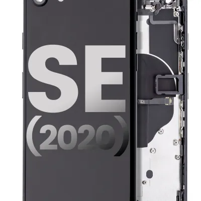 Задня кришка з передвстановленими малими компонентами для iPhone SE (2020) (Used OEM Pull: Grade B) (чорний)